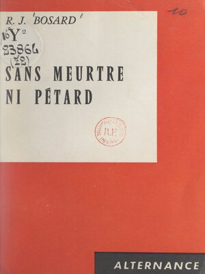 cover image of Sans meurtre ni pétard